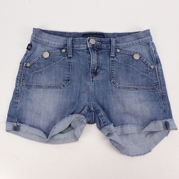 Rock And Republic Jean Shorts Woman's Size 8 - Picture 1 of 9
